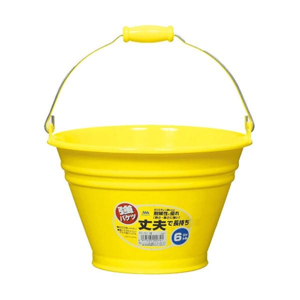 [5セット] ヒマラヤ化学 カラーバケツ 6型 YE イエロー MMT02741X5