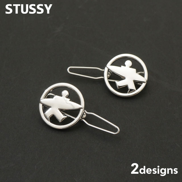 ステューシー STUSSY SURFMAN HAIRCLIP サーフマン ヘアクリップ 単品販売 バラ売り スケート ストリート エイトボール ストックロゴ 290-006141-012