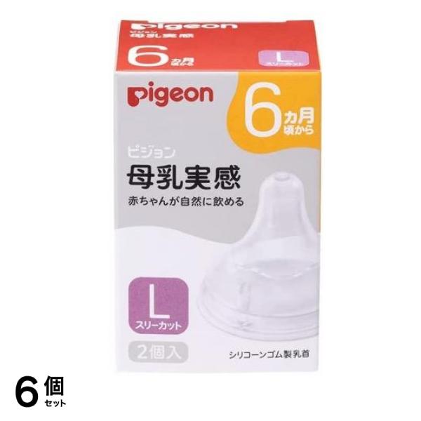 ピジョン 母乳実感 乳首 6ヵ月頃から Lサイズ(Y字形) 2個入 6個セット