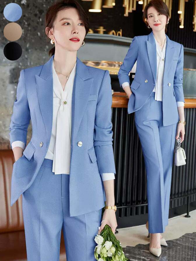 リクルートスーツ 通勤 就活 セレモニースーツ 可愛い 2点セット ジャケット+パンツ 上品 ママスーツ セットアップ カジュアルスーツ フォーマルスーツ キャリア スーツ レディース パンツスーツ