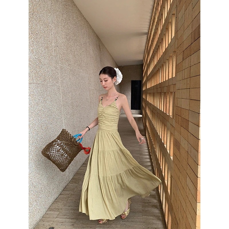 2025 新作 ワンピース 夏 半袖 長袖ワンピース ロングワンピース ロング シフォンワンピ ベアワンピ レースワンピ ドレス パーティードレス夏休み絵文字センスネックレースビーズデザイン