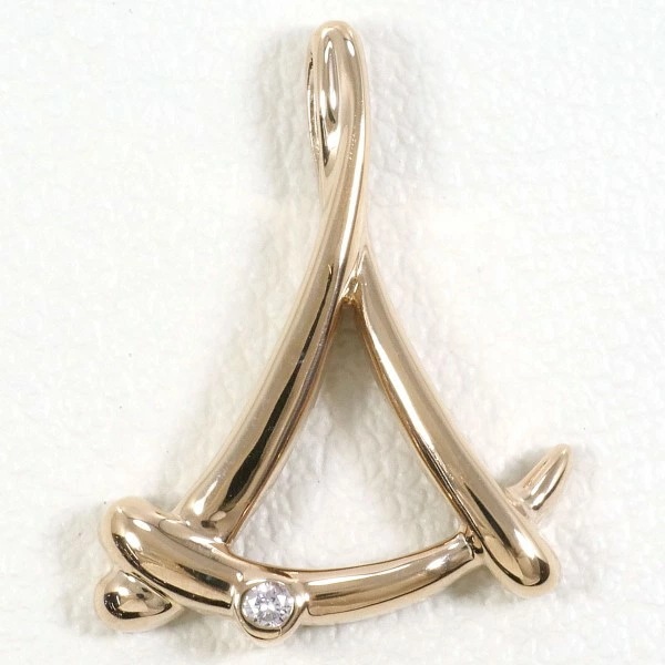 エステール K18PG ペンダントトップ ダイヤ 0.07 総重量約2.1g ジュエリー 中古