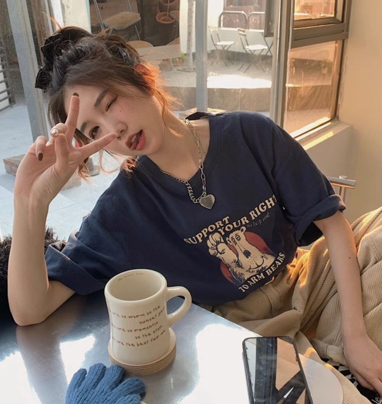 トップス デート モテアイテム Tシャツ 半袖 プリント コットン 大人可愛い きれいめ 上品 リボン おしゃれ かっこいい 大人可愛い ラブリー キュート ガーリー クール モード系 セクシー