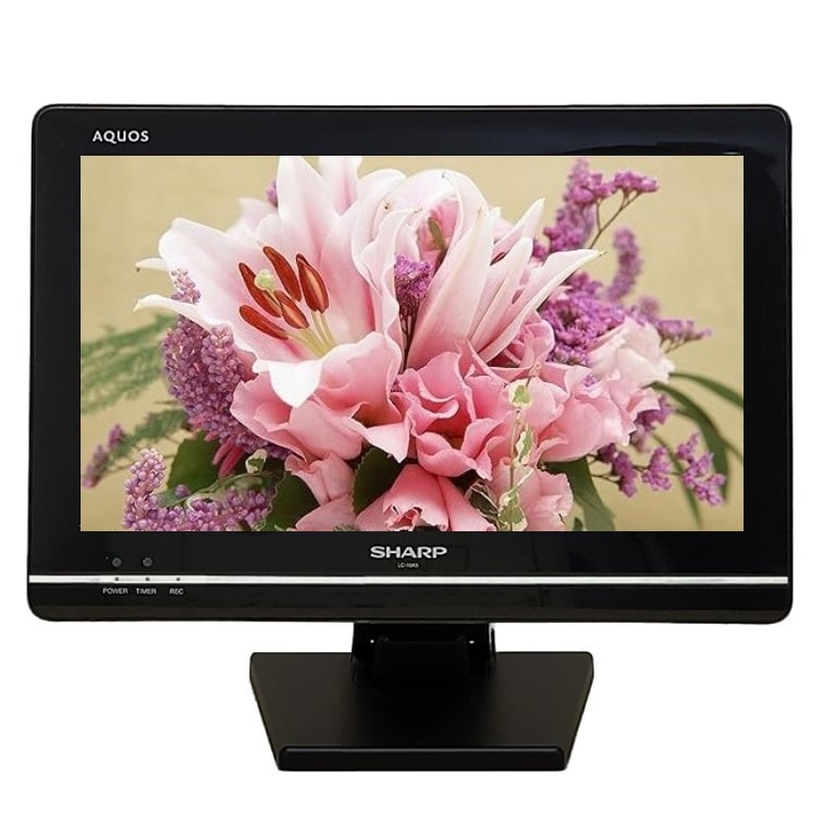 【中古品】19インチ 液晶 テレビ AQUOS LC-19K7 ハイビジョン HDD 2012年式 ブラック リモコン 台座付