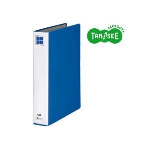 （まとめ）TANOSEE 片開きパイプ式ファイルE A4タテ 30mmとじ 青 30冊