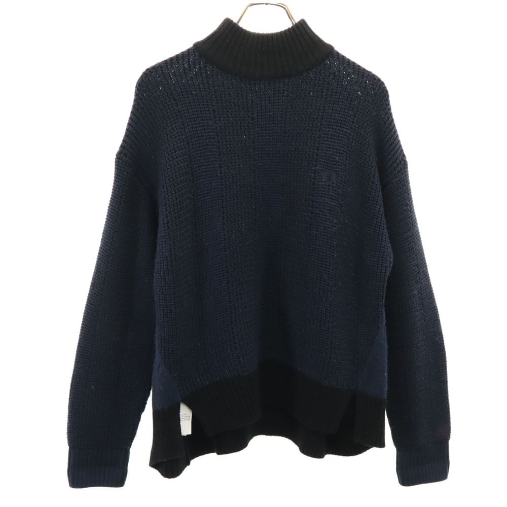 長袖 セーター UK10 ネイビー ニット レディース