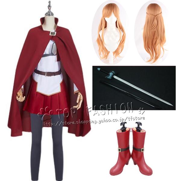 【品質良い 大好評中】ソードアート・オンライン プログレッシブ 星なき夜のアリア アスナ/結城明日奈コスプレ衣装コスチューム 変身 仮装 ステージ服 舞台 (ウィッグ 靴 道具別売り)