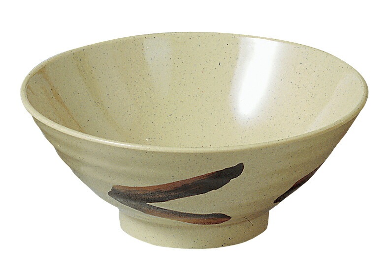 （まとめ買い）メラミン食器 くの字 そば丼（大） AN65K [x3]