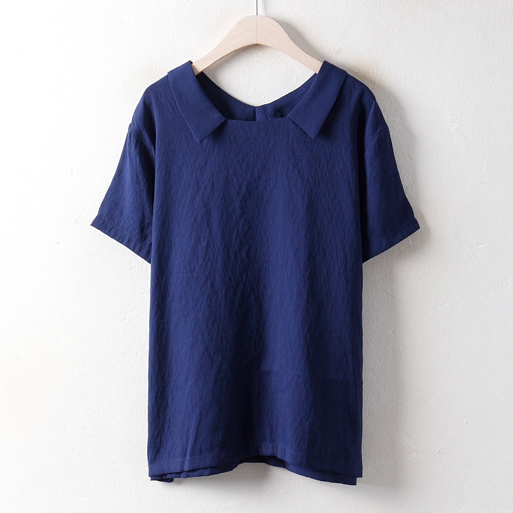 服韓国服ファッション大きいサイズシンプルカラーブラウスCR2849M808 real bigsize korea fashion