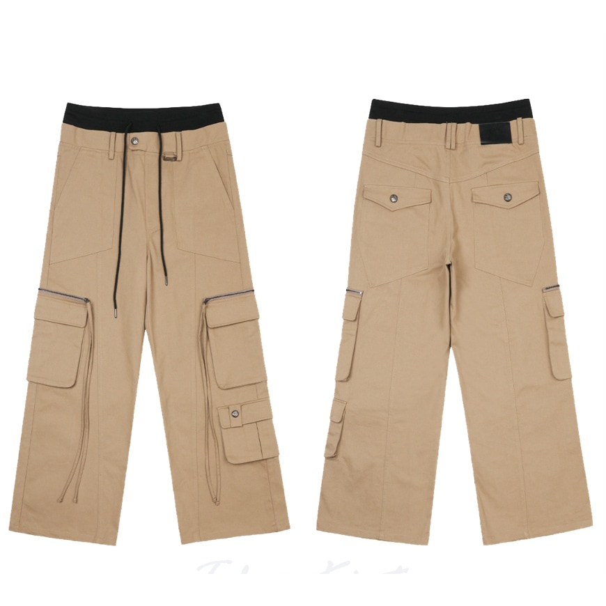 [L.E.E.Y] DOUBLE WAIST WIDE PANTS