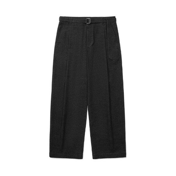 パンツ CQK CO2403PT06-CH モールスキン ワンタック ワイドフィット ベルテッドパンツ チャコール