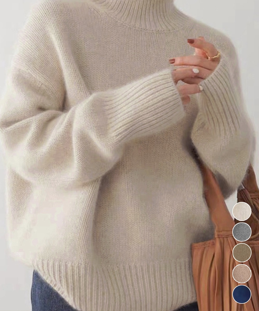 国内即納 タートルネックニットトップス レディース 87WY-002