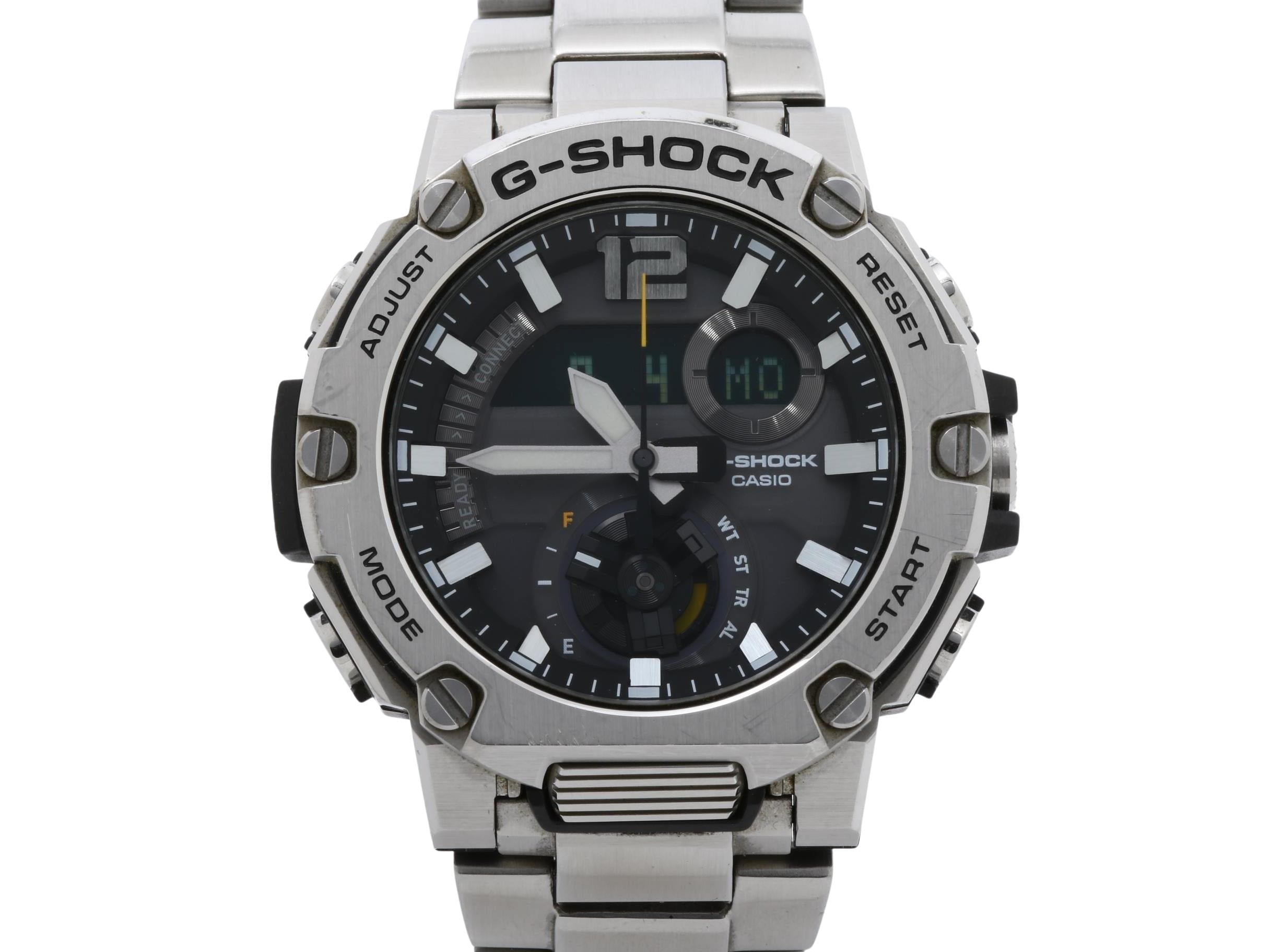 カシオ 腕時計 G-SHOCK G-STEEL 樹脂 ステンレス GST-B300SD-1AJF アナデジ ソーラー シルバー ブラック文字盤 メンズ時計 メンズウォッチ【本物保証】