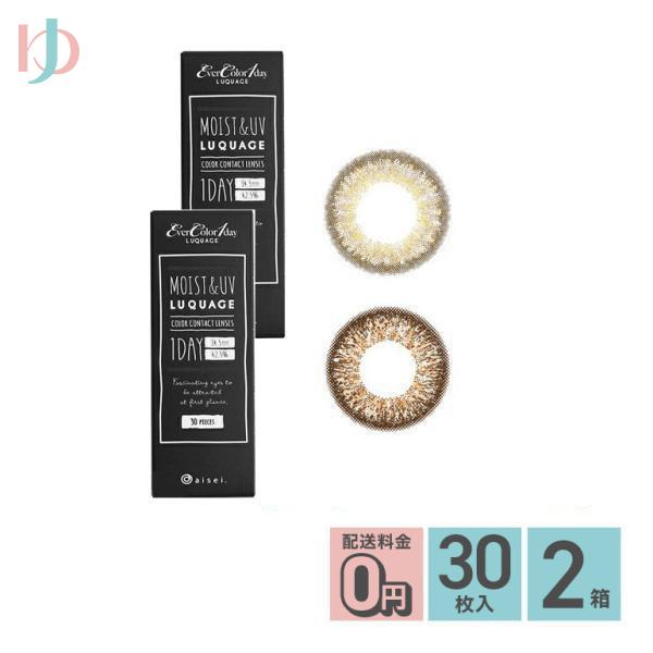 エバーカラーワンデー ルクアージュ LUQUAGE 30枚入り 2箱セット カラー カラコン 1day