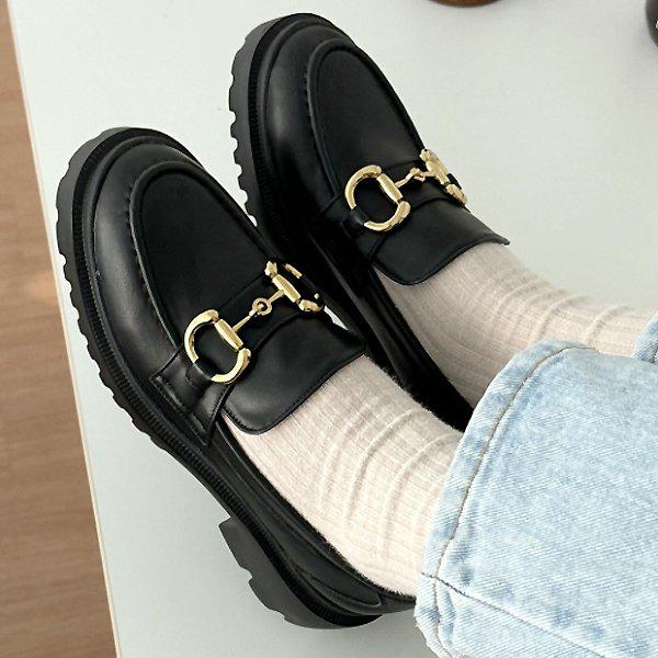 ウォーカーチャン キム・ノッピ女性女子ローファー フラットシューズ 短靴 正装靴 5cm qmN24M002_P358700770