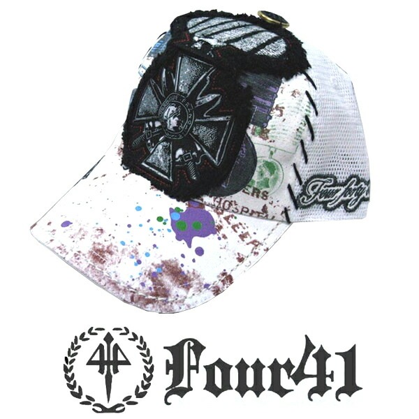 LA直輸入 Four41 Los Angeles フォーフォーティーワン キャップ ホワイト 016 インポート メンズ レディース 帽子 インポート セレブ セレカジ アメカジ ストリート サー