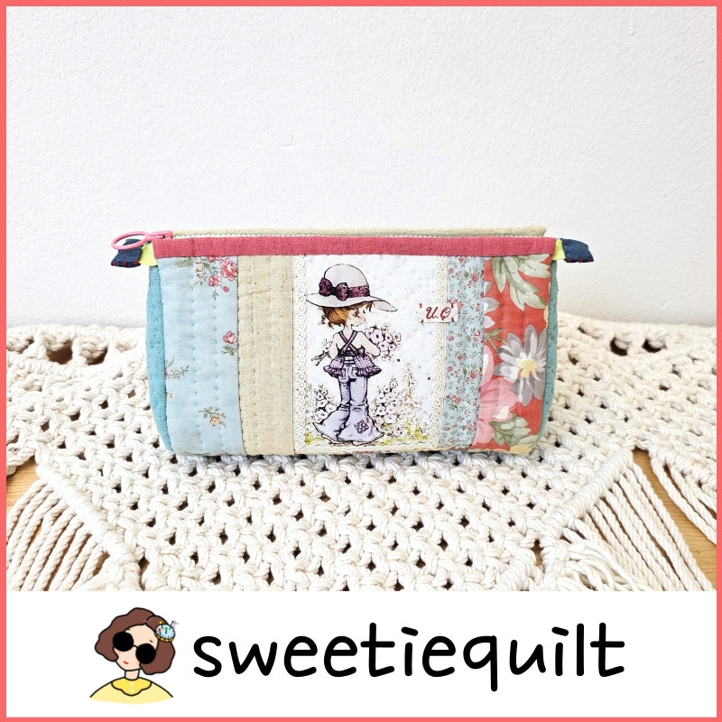 【sweetiequilt】 オーダーメイド　100％手作り　ドーナポーチ　韓国大人気　恋人プレゼント　ハンドメイド　お出かけ　デイリーバック キルティング／キルト／手作り／記念日プレゼント