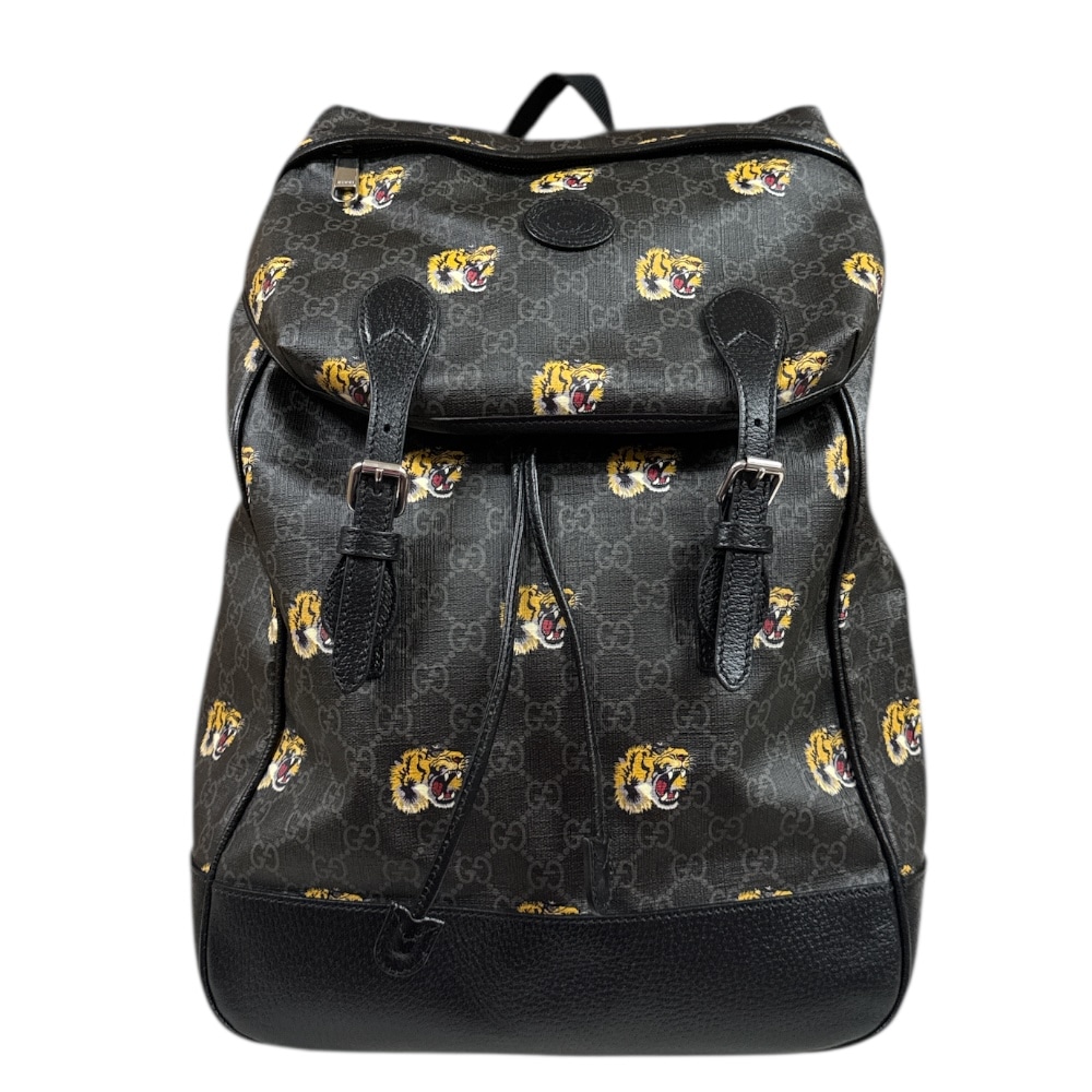 グッチ タイガー ミディアムバッグパック インターロッキングG リュック・デイパック GGスプリームキャンバス 696013 GUCCI 中古 美品