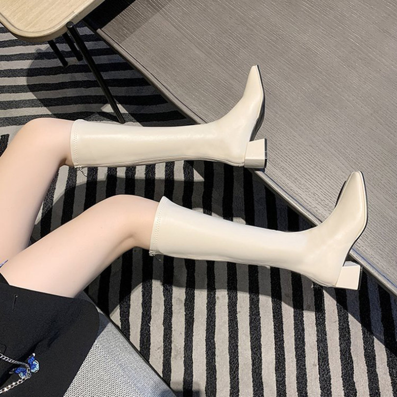 レディース ロングブーツ ジョッキーブーツ ローヒール ブーツ 痛くない 歩きやすい 大きいサイズ 小さいサイズ ストレッチブーツ 秋 冬 疲れない 長靴 ジョッキー ブーツ 快適 エンジニアブーツ