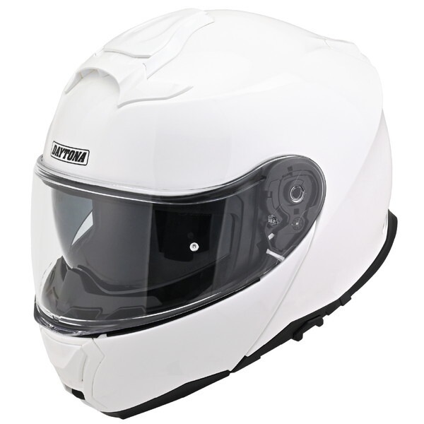 D61138 DN010BTシステムヘルメットWH バイク用 SG規格 高強度ABS フリップアップ ピンロックシート付属 インナーバイザー スピーカーホール装備 ホワイト Mサイズ(57-58cm)