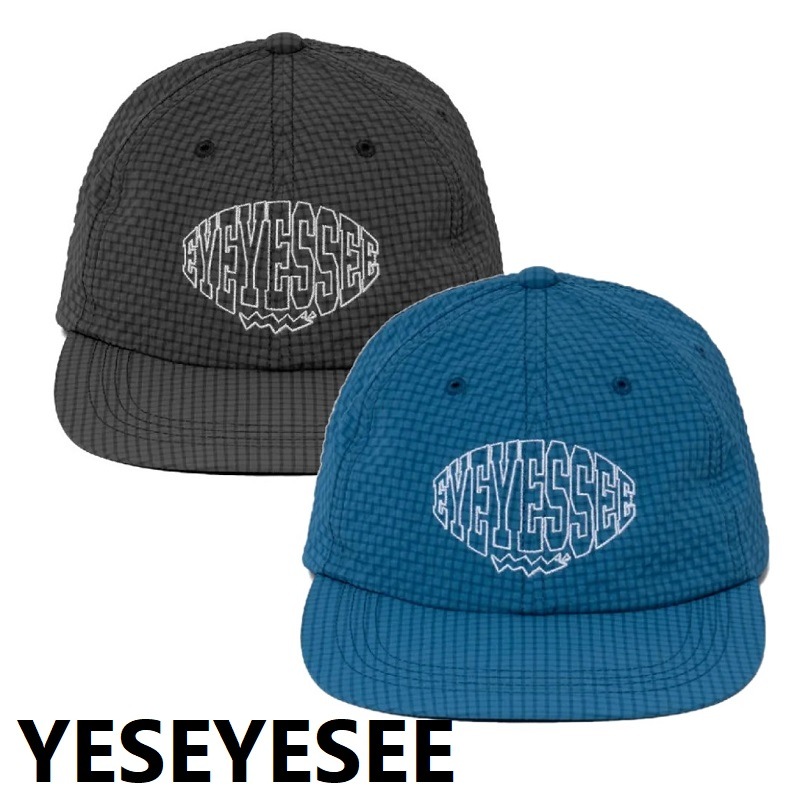 チェック シアサッカー キャップ 2色展開 韓国人気 ユニセックス ストリート カジュアル おしゃれ シンプル トレンド 帽子