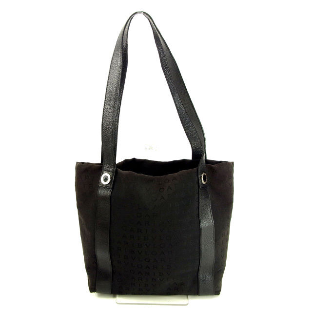 トートバッグ ワンショルダー ロゴマニア ブラック レッド 中古