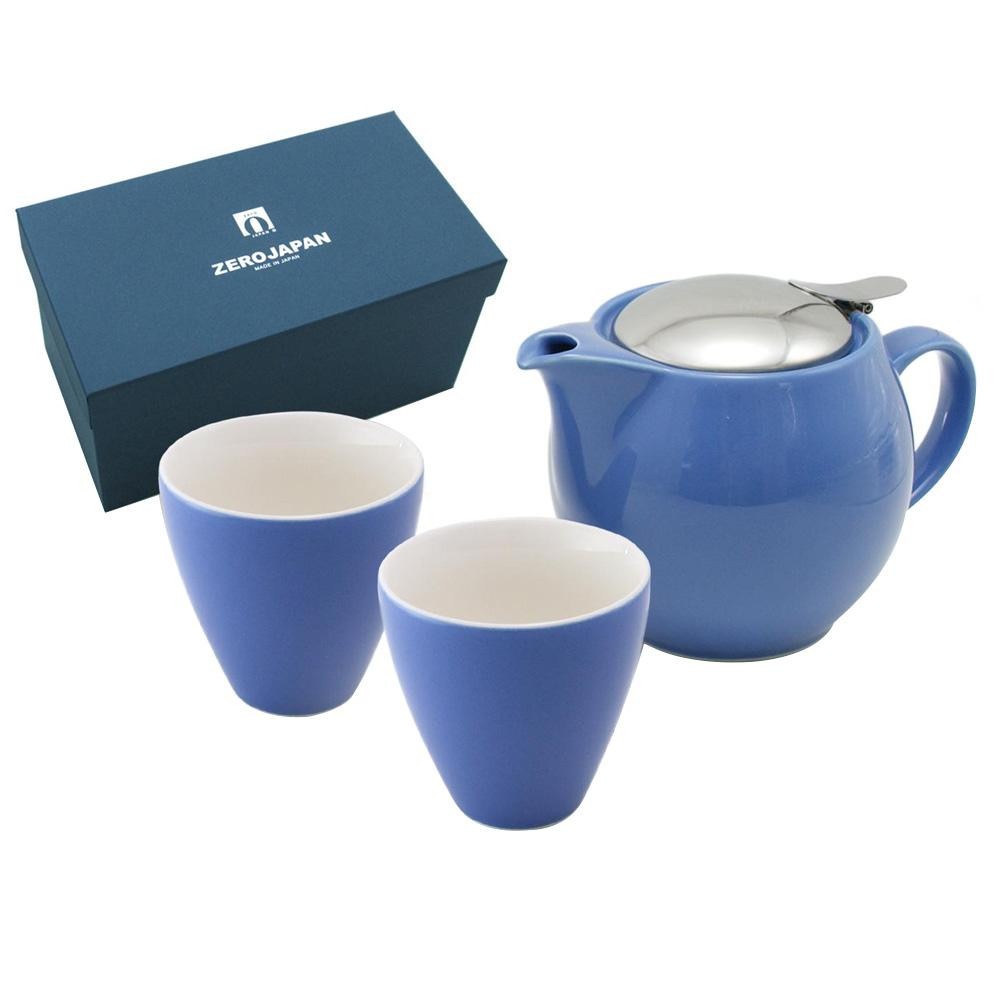 ZERO JAPAN ユニバーサルティーポット3人用+ティーカップトール×2 ZG-002 BB・ブルーベリー