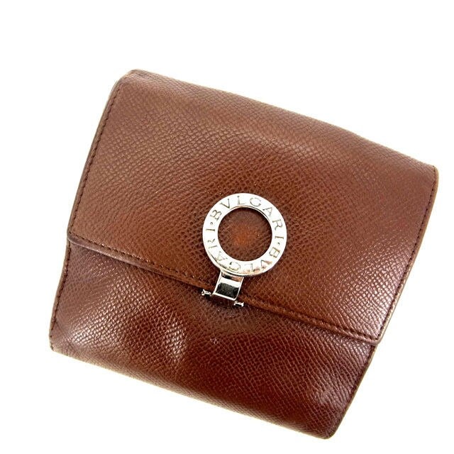 Wホック財布 ビーゼロ ブラウン 中古