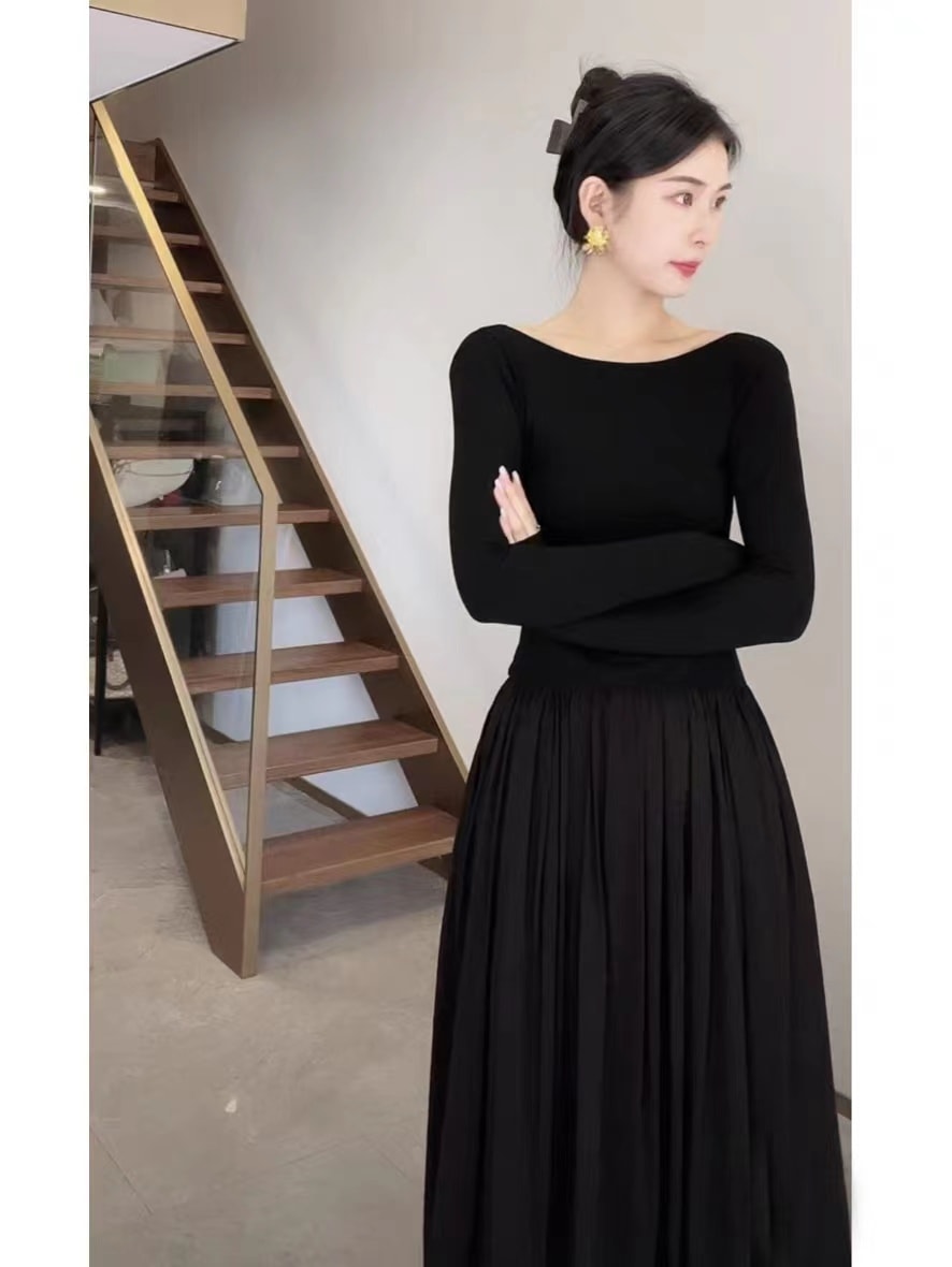 ドレスサブジェントルフレンチウエストボトムス内側コートロング