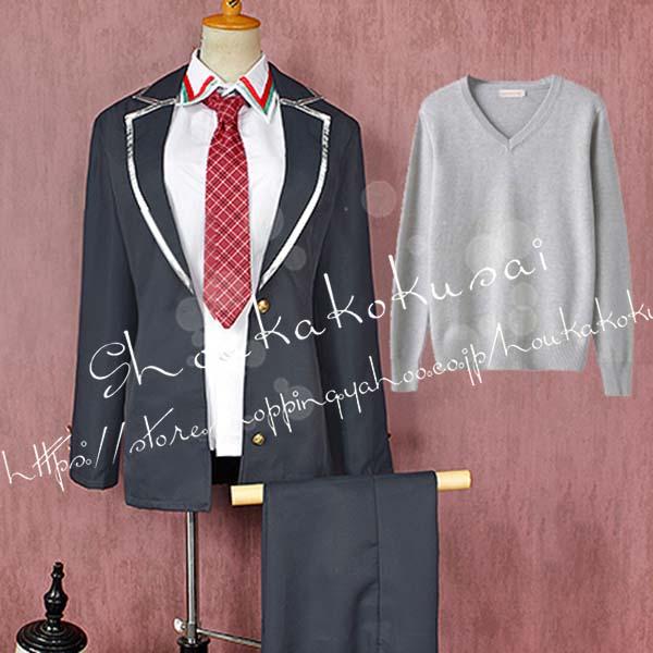 バーチャルライバー風 VTuber 彩虹社 剣持刀也 制服 コスプレ衣装 ウィッグ コスチューム 演出服 cosplay 変装 仮装-465