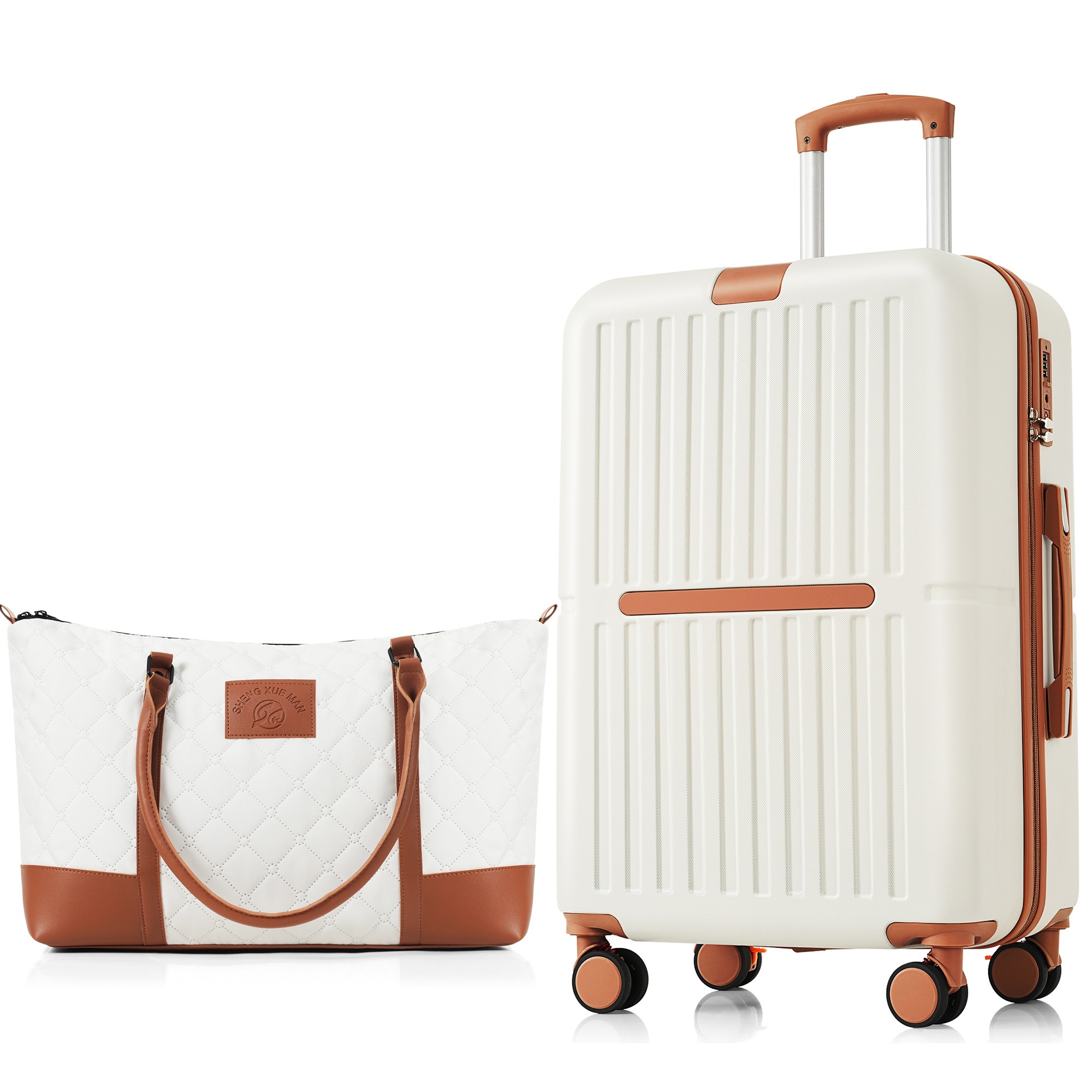 スーツケース Mサイズ トートバッグ ハンドバッグ レディース バッグ 手提げ 大容量 USBポート付き キャリーケース ストッパー付き カップホルダー付き フック式底足 3日~7日 大容量 超軽量 5,715円