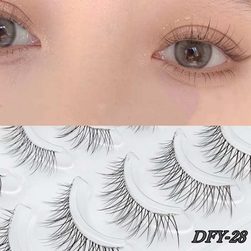 Qoo10] つけまつげ ナチュラル 透明軸 手作り : ポイントメイク