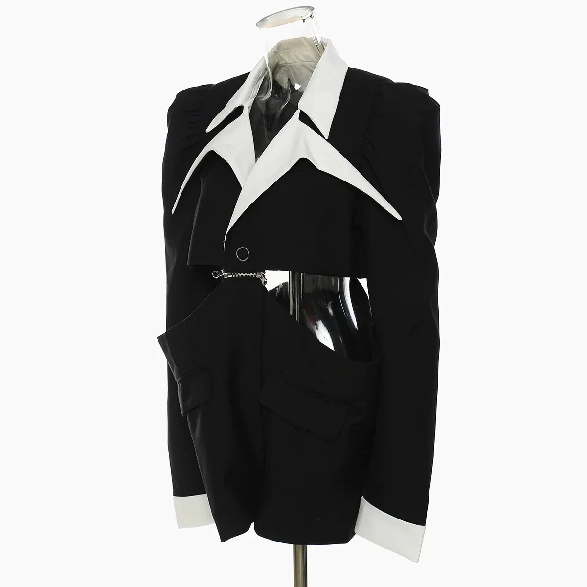 【Europe Style.OF】 ショートスーツ 取り外す可能飾り裾 2セット ファスナー ドッキング レディース スーツコート アウター ママスーツ フォーマル 入学式 卒業式 入園式 卒園式 メ