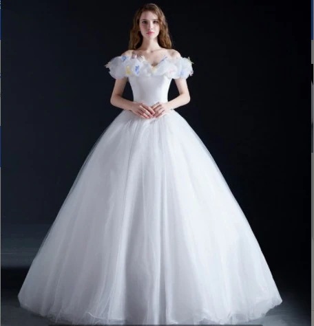 映画版美女と野獣と同じシンデレラプリンセスドレスコスプレ結婚式演出衣装