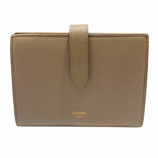 セリーヌ ミディアムストラップウォレット 10B643 2つ折り財布 レディース
