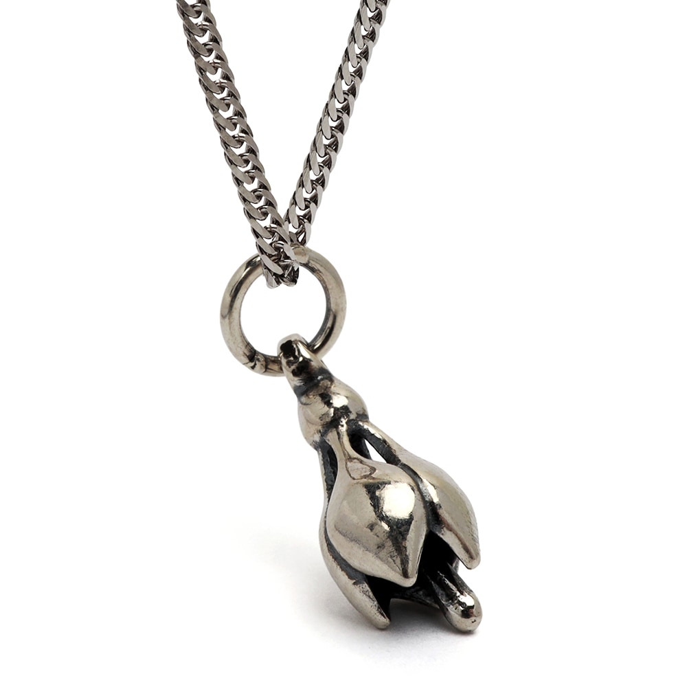 シルバー925 百合 ベルネックレス [ns199-cs053-2mm]