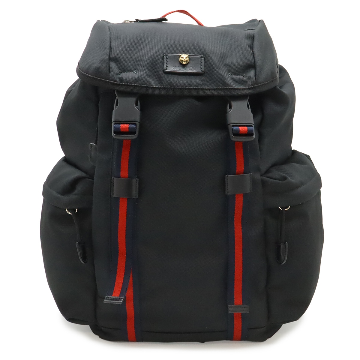 テクノキャンバス ウェブライン シェリーライン キャットヘッド バックパック リュックサック レザー ブラック 黒 429037