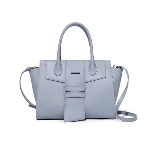 Arielle 牛革 tote bag - gray blue グレーブルー