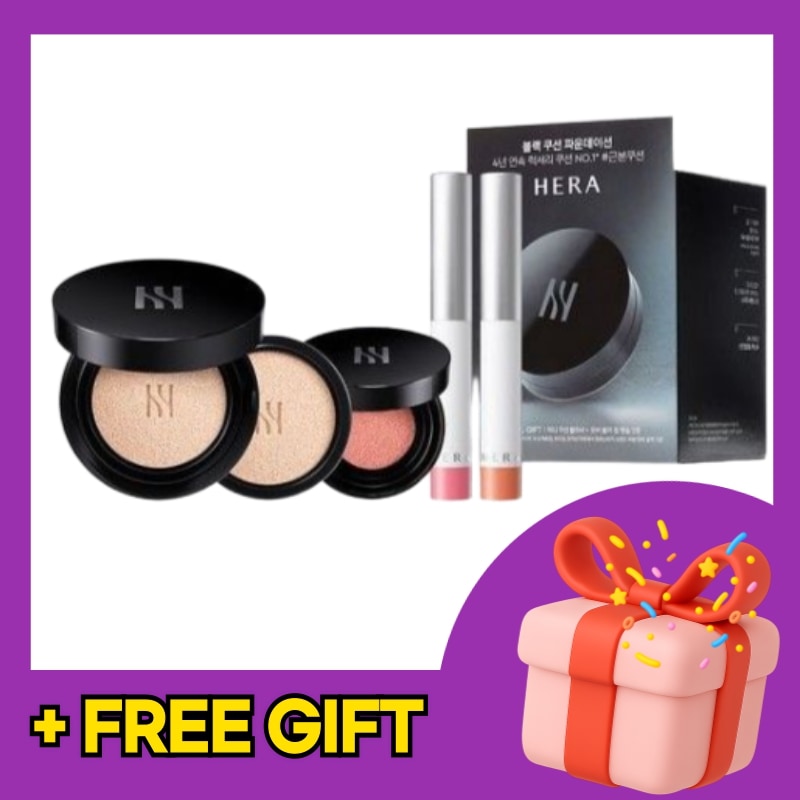 ブラッククッション (+リフィル+クッションブラッシャー+リップペンシルデュオ)セット商品韓国人気ブランド保湿ギフトツヤツヤ