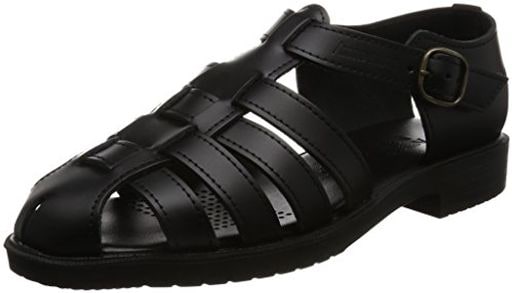革バックバンドサンダル AP6621 メンズ ブラック 25.0~25.5 CM