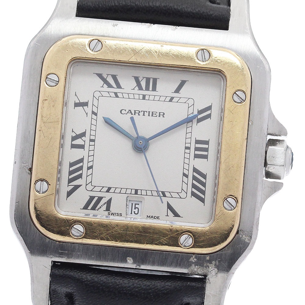 カルティエ CARTIER W200114B サントスガルベ LM YGベゼル クォーツ メンズ _866942【中古】