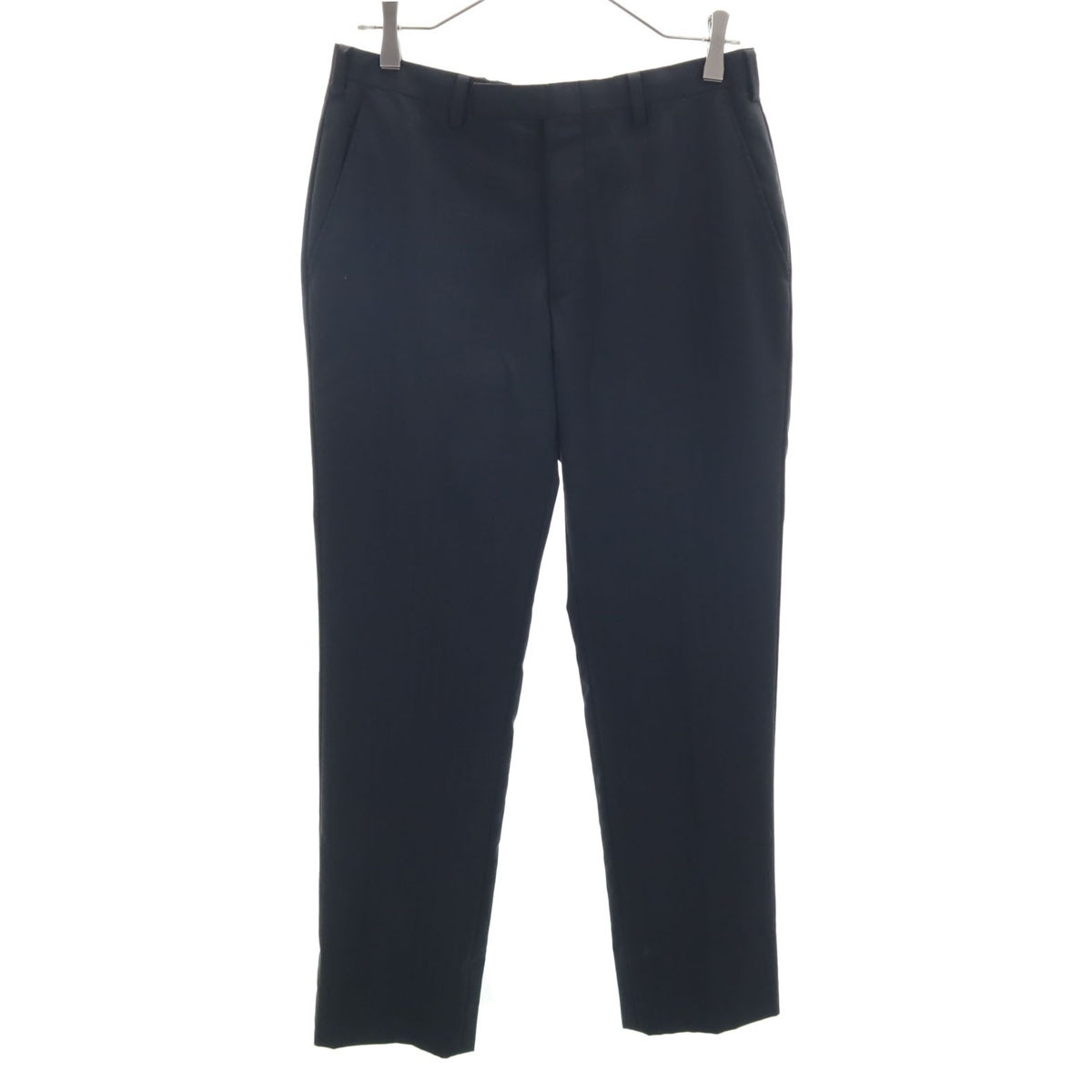 BURBERRY BLACK LABEL バーバリーブラックレーベル 日本製 ストライプ柄 スラックスパンツ 36R ブラック 三陽商会 レディース 古着