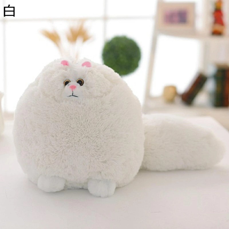 ぬいぐるみ おもちゃ 毛足長い ドール だきまくら 玩具 猫 円形 おすわり マショマロ触り感 可愛い もちもち 安眠グッズ 快適 女の子 男の子 結婚祝い お誕生日プレゼント ベッドルーム