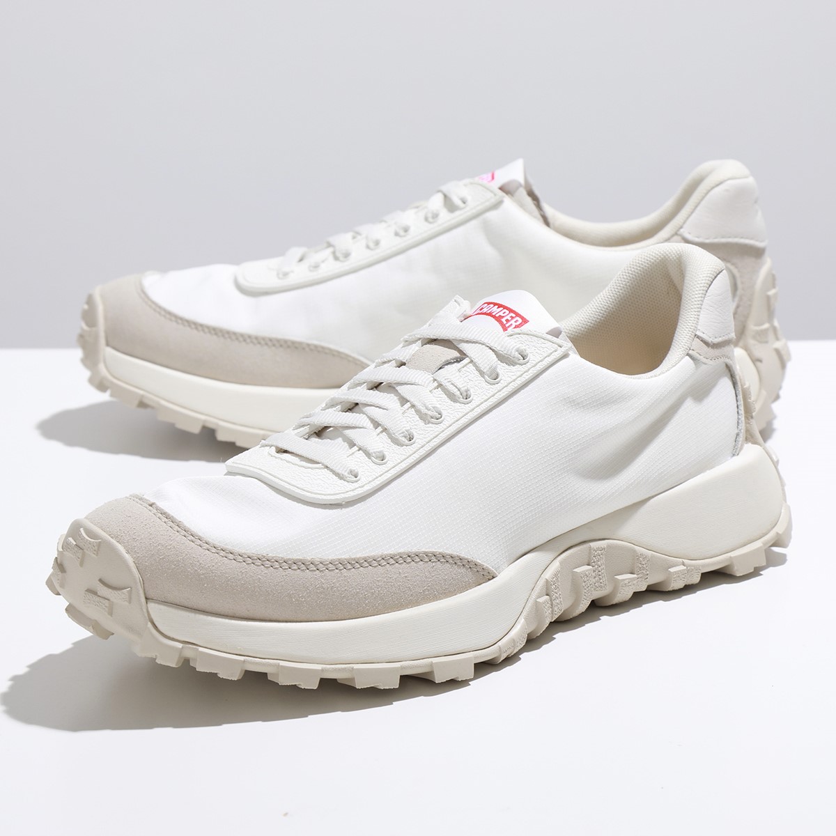 CAMPER カンペール スニーカー Drift Trail ドリフトトレイル K100864-007 メンズ テキスタイル×レザー ロゴ VIBRAMソール ローカット シューズ 靴 White