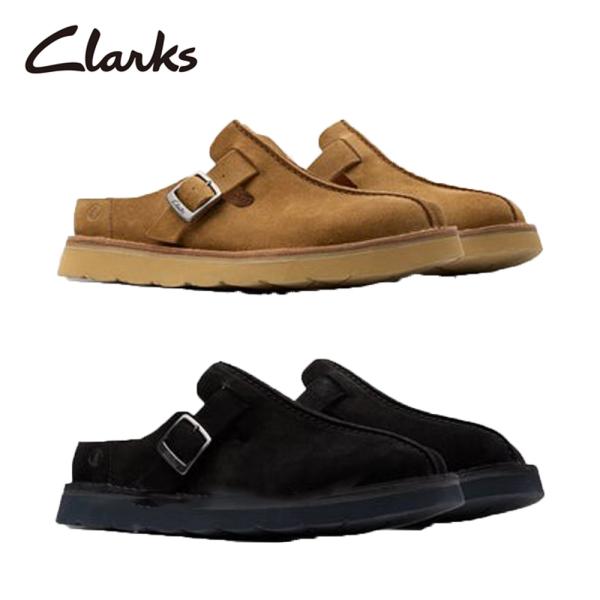 クラークス レザーサンダル メンズ 26180879 26180881 ソルスブリーミュール Clarks 黒 ブラック カジュアル
