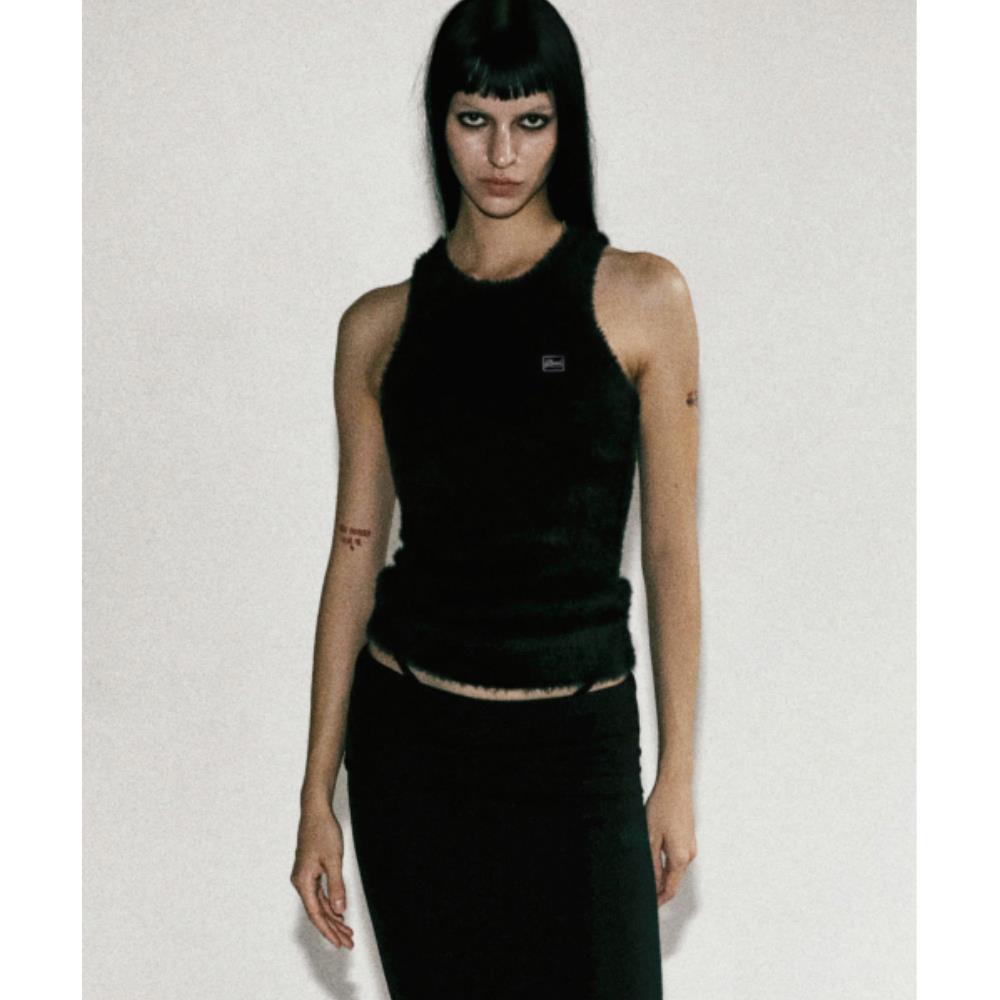 BADBLOOD BS Mohair Tank Black w-tnk24-079
