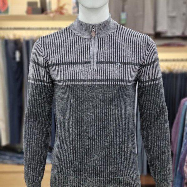 冬の新作 ストライプ ハーフジップ セーター PPKR4906952_SH