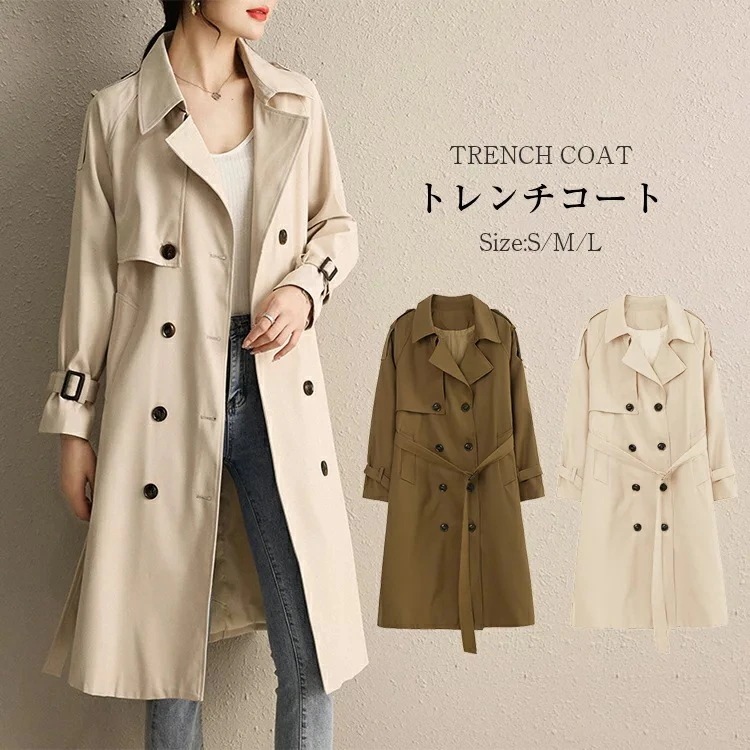 Chio2ndトレンチコートレディース春秋スプリングコートコートアウターロングコート羽織りロング丈薄シフォンプリーツトレンチジャケット大きいサイズきれいめベルト付きフォーマル入園式卒業式