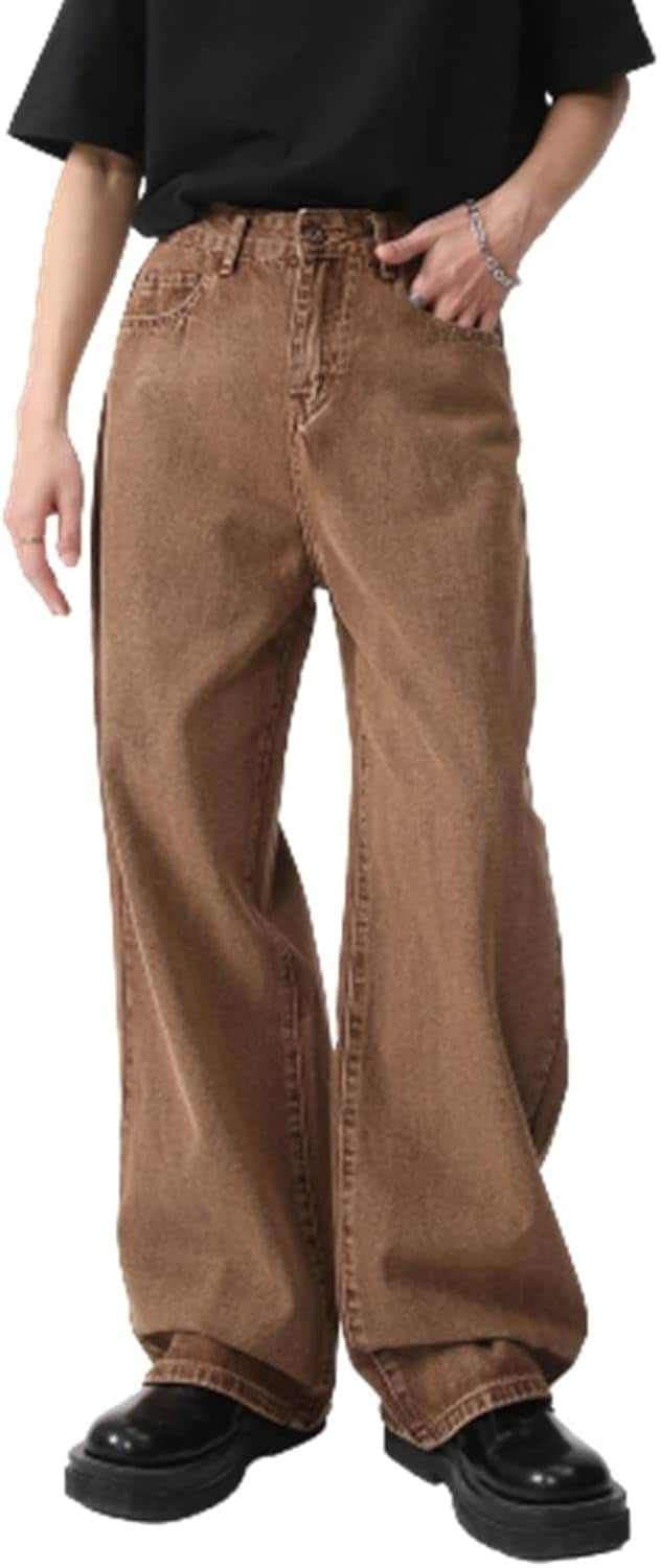 春 デニムパンツ メンズ ワイド Ｇパン ヴィンテージ ジーンズ ロングパンツ 体型カバー バギーパンツ ウォッシュ加工 ガウチョパンツ ルーズ 柔らかい コットン 通気 前開きジッパー カ
