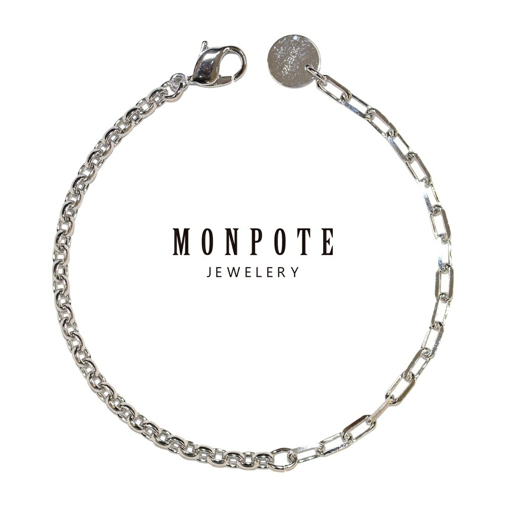 モンポット ブレスレット レディース チェーンブレスレット シルバー 普段使い おしゃれ プレゼント 大人 女性 誕生日 きれい シンプル 結婚祝い 結婚記念日 母 妻 彼女 女友達 ギフト 卒業